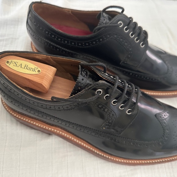 Grenson Black Oxfords with Brogue Detailing